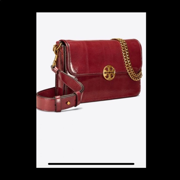 Tory Burch red patent handbag - Picture 3 of 5